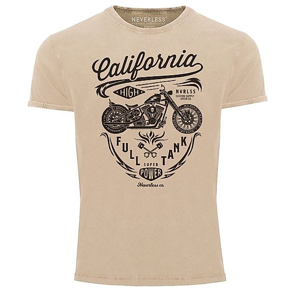 Neverless Print-Shirt Herren Vintage Shirt Biker günstig online kaufen