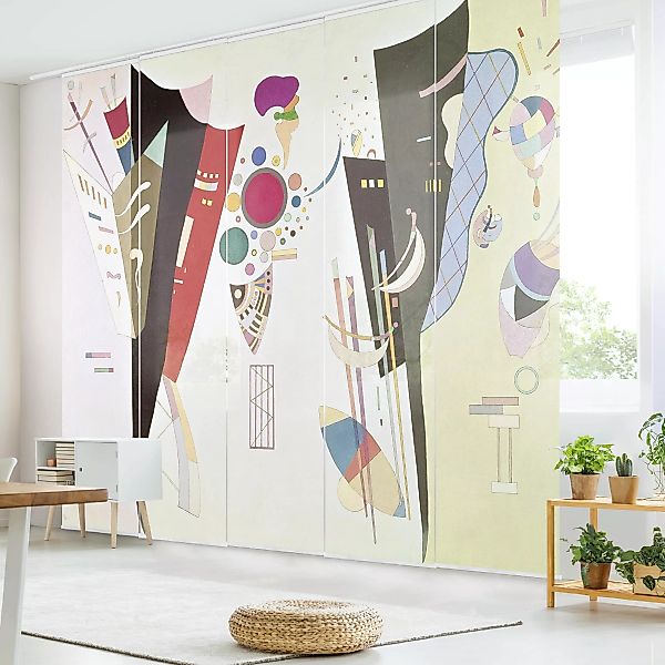 Schiebegardinen Set Kunstdruck Wassily Kandinsky - Wechselseitiger Gleichkl günstig online kaufen