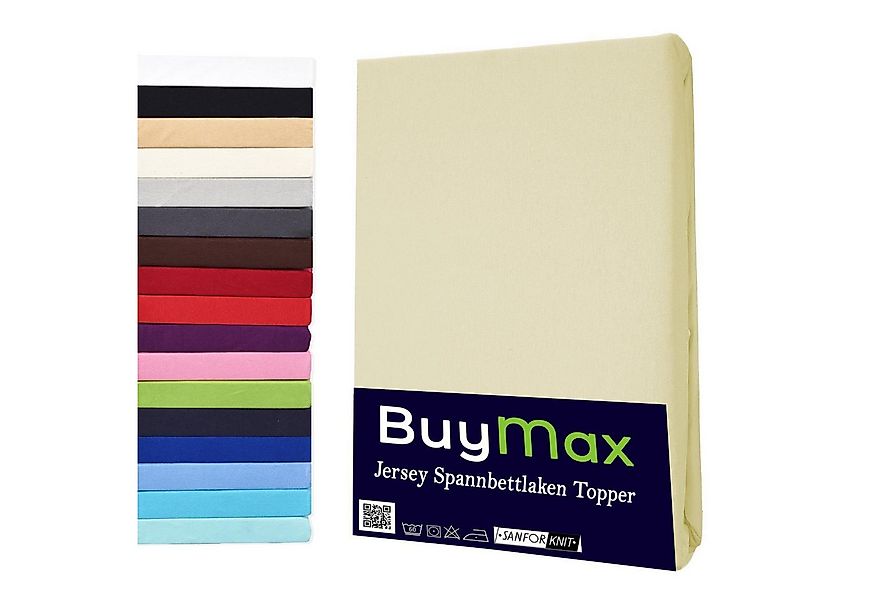 Buymax Spannbettlaken Topper, Spannbetttuch für Topper bis 12 cm Höhe, 100% günstig online kaufen
