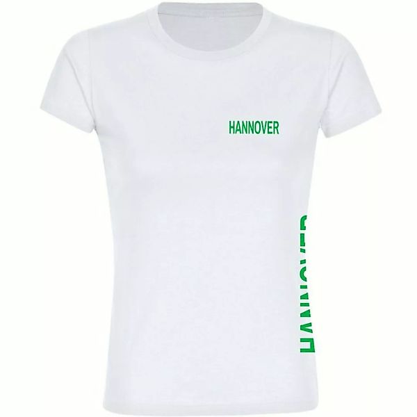 multifanshop T-Shirt Damen Hannover - Brust & Seite - Frauen günstig online kaufen