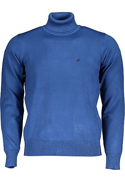 U.S. GRAND POLO Strickpullover Elegantes Herren Langarmshirt Blau mit Stick günstig online kaufen