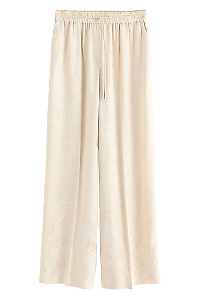 Next Anzughose Satin-Jacquardhose mit weitem Beinschnitt günstig online kaufen