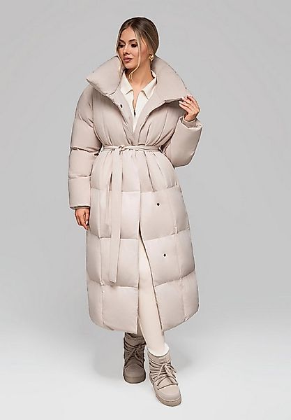 OMBRE Wintermantel Damen Steppmantel mit Bindegürtel und voluminösem Stehkr günstig online kaufen