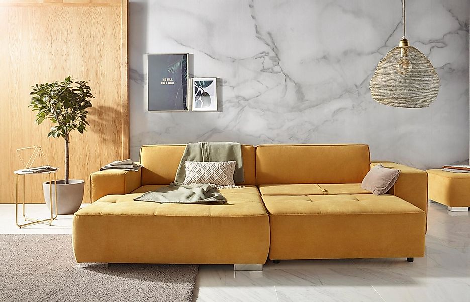 Home affaire Ecksofa "Sapporo L-Form" wahlweise Bettfunktion oder Sitztiefe günstig online kaufen