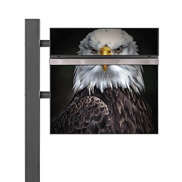 Banjado Standbriefkasten Anthrazit 45x120x16.5cm Groß Inkl. Montagematerial günstig online kaufen