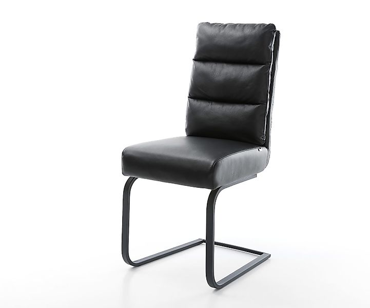 Freischwinger Pela-Flex Echt-Leder Schwarz Freischwinger flach Schwarz Tasc günstig online kaufen