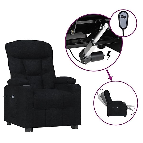 vidaXL Relaxsessel Elektrisch Schwarz Stoff 3098817 günstig online kaufen