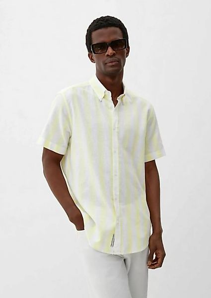 s.Oliver Kurzarmhemd Regular: Button Down-Hemd aus Leinenmix günstig online kaufen