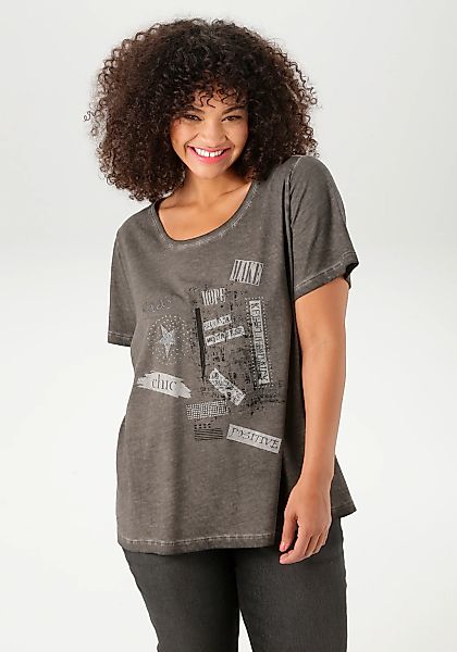 Aniston PLUS T-Shirt, mit edlem Druckmotiv - NEUE KOLLEKTION günstig online kaufen