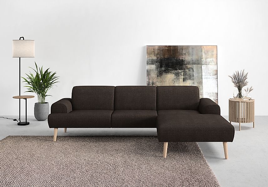 andas Ecksofa »Swift Scandic Design, Federkern für hohen Sitzkomfort, L-For günstig online kaufen