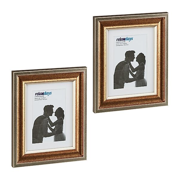 relaxdays Bilderrahmen-Set Bilderrahmen 15x20 cm 2er günstig online kaufen