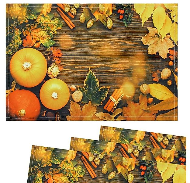 matches21 HOME & HOBBY Platzset Tischsets Platzsets Stoff CLOTH Kürbisse La günstig online kaufen