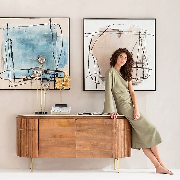 Kare Design Bild mit Rahmen "Gerahmtes Bild Dust Blau" günstig online kaufen