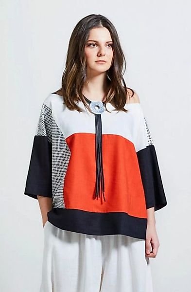 déjà vu Fashion Tunikashirt Lefloid Oberteil in raffinierter Patchwork Opti günstig online kaufen