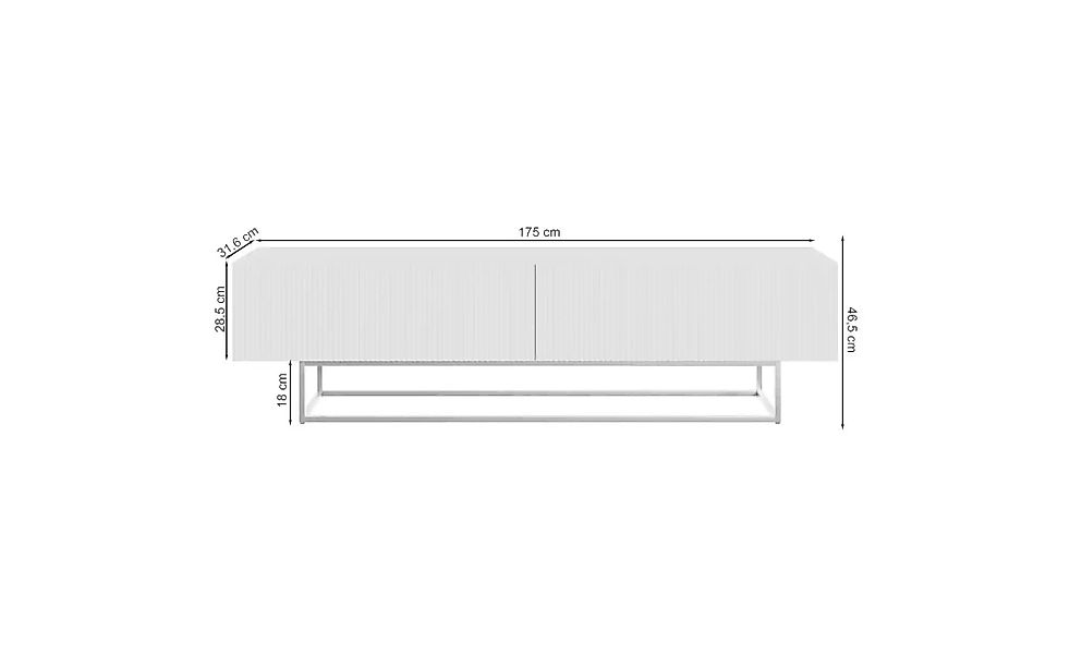 Selsey Lowboard  Veldio ¦ schwarz ¦ Maße (cm): B: 175 H: 46,5 Kommoden & Si günstig online kaufen