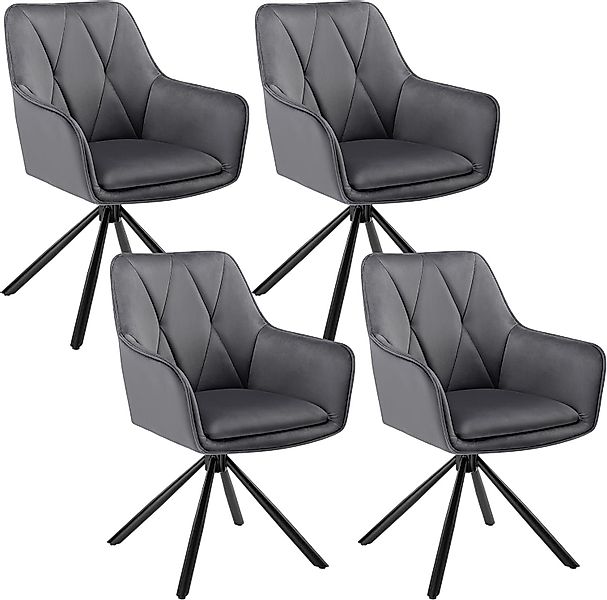 EUGAD 4-Fußstuhl (4 St), Esszimmerstühle drehbar, günstig online kaufen