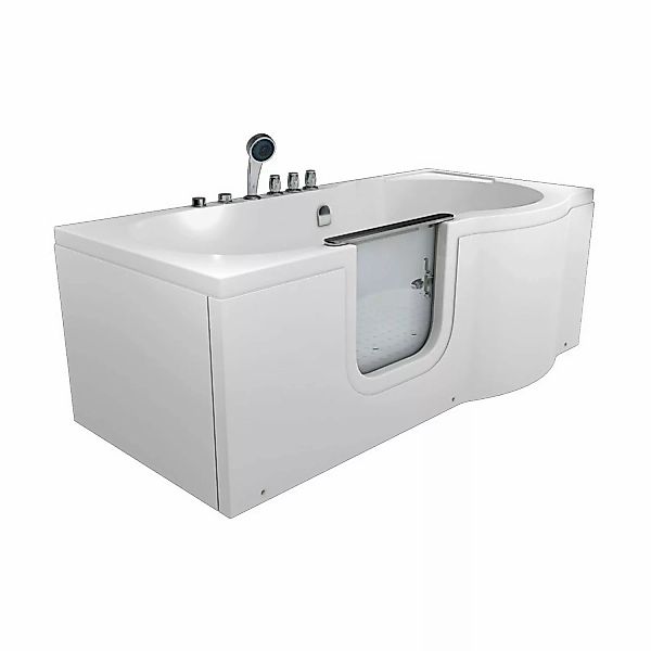 AquaVapore Seniorenwanne mit Tür Whirlpool S12-TH-AIR-L Badewanne 170x85cm günstig online kaufen