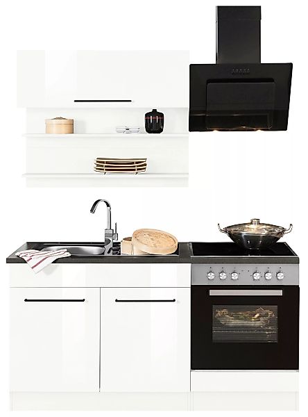 HELD MÖBEL Küchenzeile »Tulsa«, Breite 160 cm, schwarze Metallgriffe, hochw günstig online kaufen