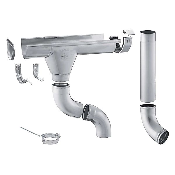 Zambelli Dachrinne RG280, Zink Dachrinne Komplettset Gartenhaus, Carport, T günstig online kaufen