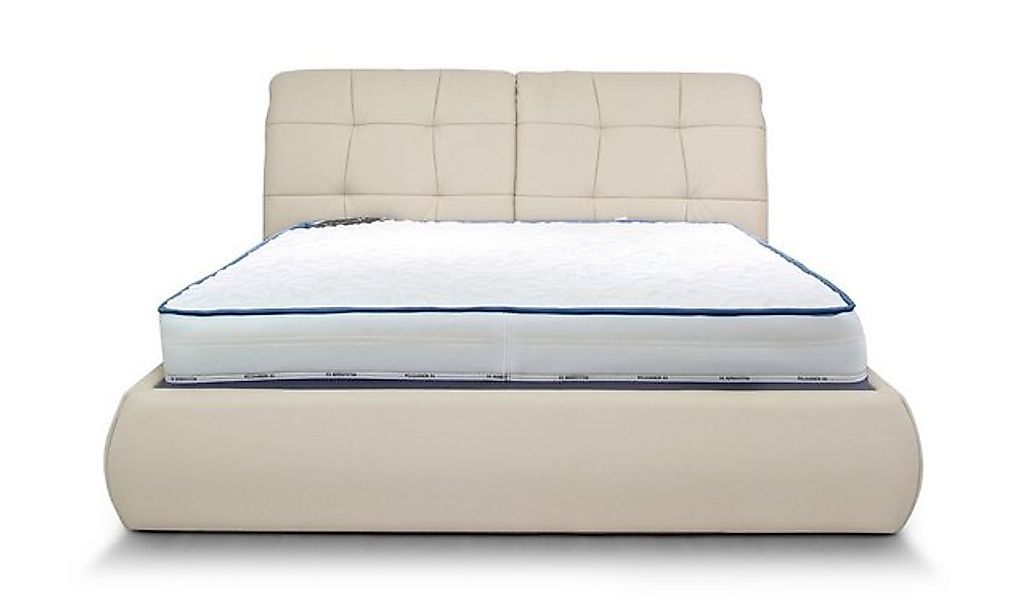 Hygger Möbelhaus Polsterbett Bett Milan Echtes Leder, Robuster Rahmen (Kopf günstig online kaufen