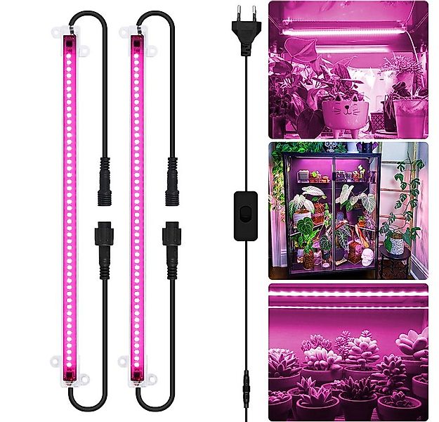 Qualra Pflanzenlampe LED Vollspektrum Pflanzenlampe 30/50cm Anschließbar Gr günstig online kaufen