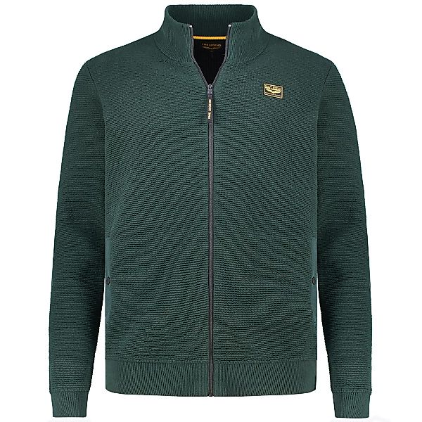 PME LEGEND Sweatjacke mit Struktur Farbe dunkelgrün Größe: 4XL günstig online kaufen