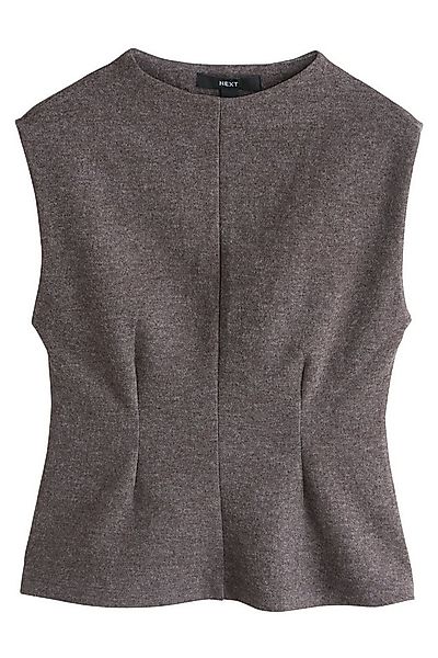 Next Kurzarmbluse Tailliertes, ärmelloses Oberteil in Woll-Optik (1-tlg) günstig online kaufen