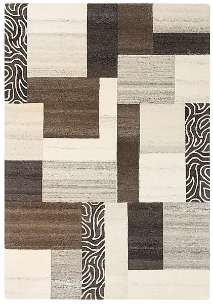 THEKO Wollteppich Lola, Wolle, handgearbeitet, Patchwork günstig online kaufen