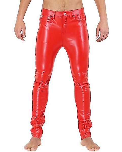 Lederhose Bockle® F-Skinny Red Kunstlederhose Lederhose Lederjeans sexy rot günstig online kaufen