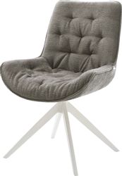 DELIFE Polsterstuhl Taimi-Flex, Kreuzgestell breit Weiß günstig online kaufen