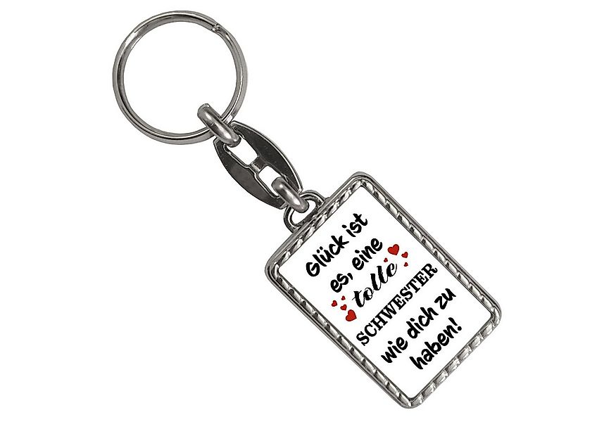 speecheese Schlüsselanhänger Tolle Schwester Glück Schlüsselanhänger mit Bo günstig online kaufen