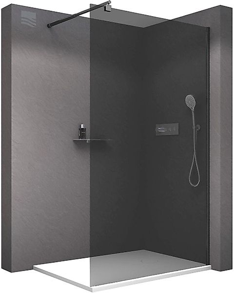Bernstein Walk-in-Dusche EX101, Aluminium (Schwarz Matt), günstig online kaufen