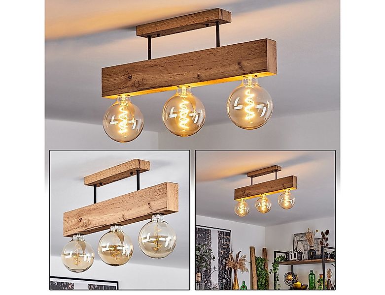 hofstein Deckenleuchte »Codrongianus« moderne Deckenlampe aus Metall in Hol günstig online kaufen