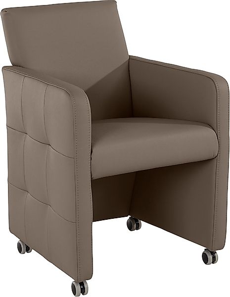 exxpo - sofa fashion Sessel »Barista Clubsessel auf Rollen, schmale Armlehn günstig online kaufen