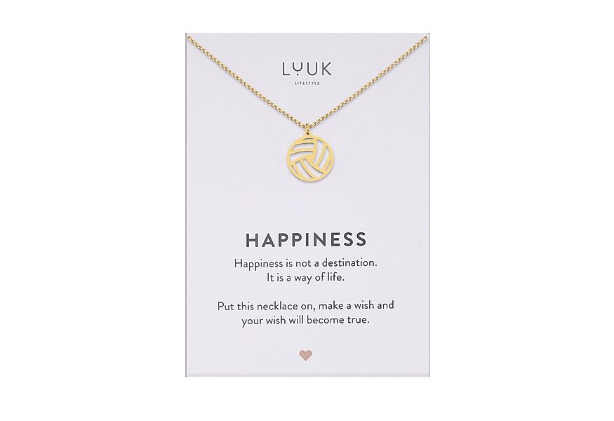 LUUK LIFESTYLE Kette mit Anhänger Volleyball, Ball Kette aus Edelstahl günstig online kaufen