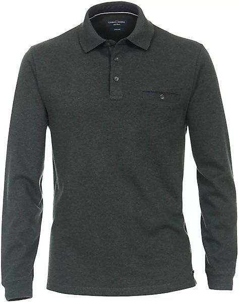 Casa Moda Poloshirt LS Dunkelgrün - Größe S günstig online kaufen