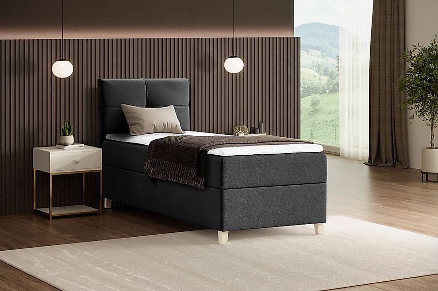 Beautysofa Boxspringbett Modern Boxspringbett mit Topper günstig online kaufen