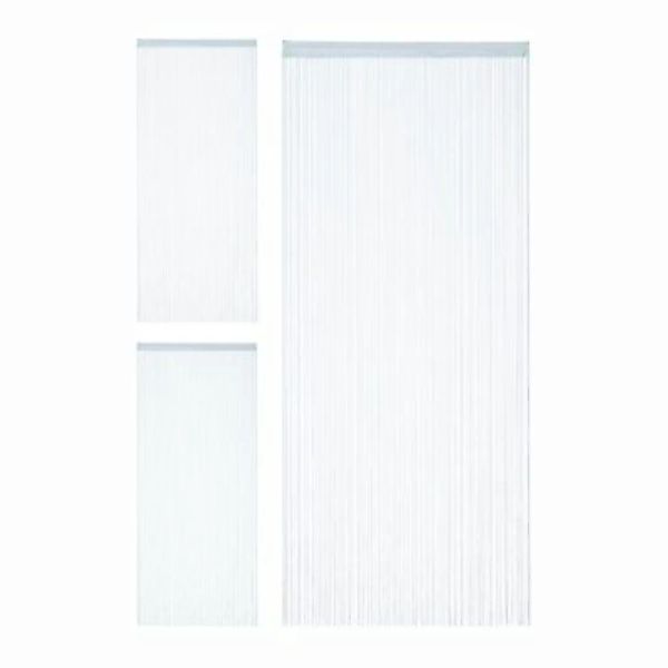 relaxdays 3 x Fadenvorhang silber 90 x 245 cm günstig online kaufen
