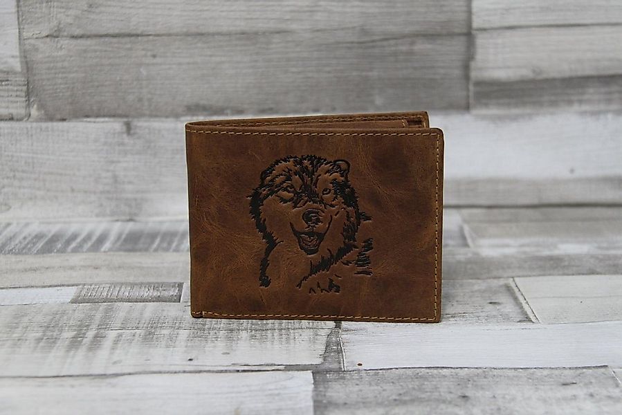 Greenburry Geldbörse Vintage Scheintasche 2tlg. Wolf-Motiv günstig online kaufen