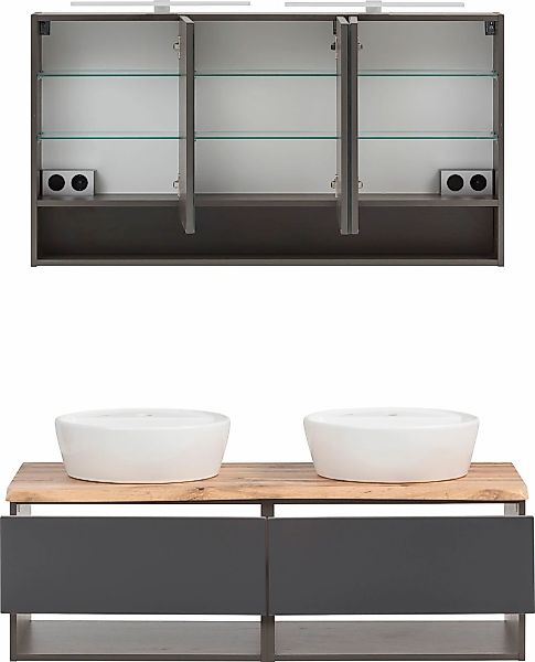 welltime Badmöbel-Set "Stubach" Spiegelschrank und Waschtisch, 2 Stk. tlg. günstig online kaufen