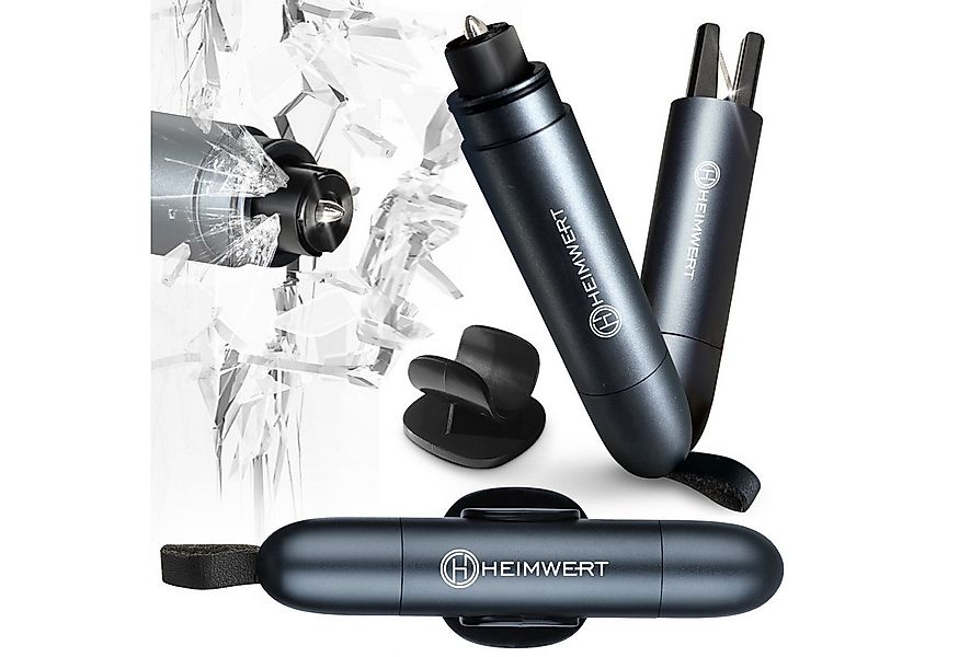 HEIMWERT Hammer Gurtschneider Notfallhammer, mit Testglas zum Üben - Zerstö günstig online kaufen