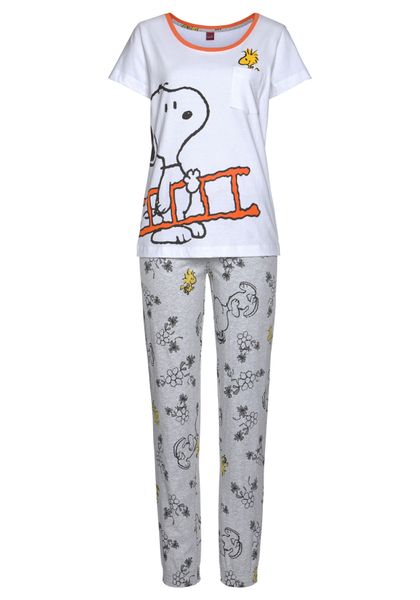 Peanuts Pyjama 2 Stk. tlg., mit Snoopy und Woodstock Druck günstig online kaufen