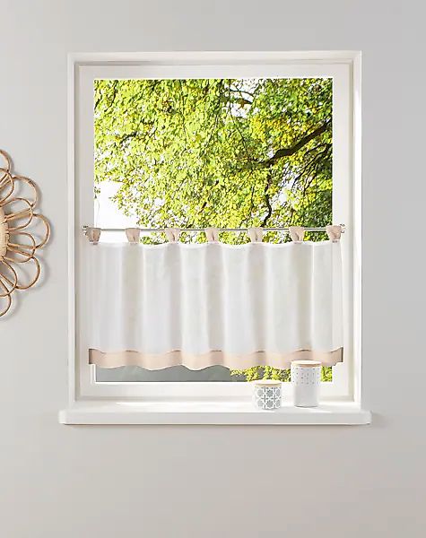 my home Scheibengardine »Bitola« Schlaufen 1 Stk. tlg. Fertiggardine, trans günstig online kaufen