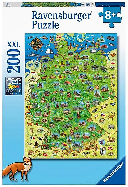 Ravensburger Puzzle Ravensburger Kinderpuzzle - Bunte Deutschlandkarte - 20 günstig online kaufen