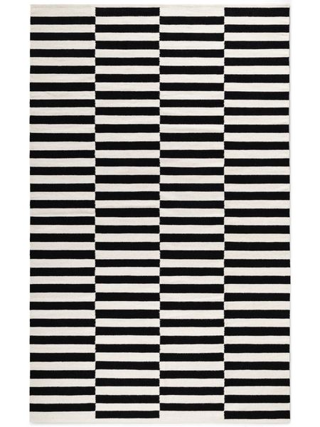 HANSE Home Wollteppich "Donna, schwarz-weiss" rechteckig 5 mm Höhe Handgewe günstig online kaufen