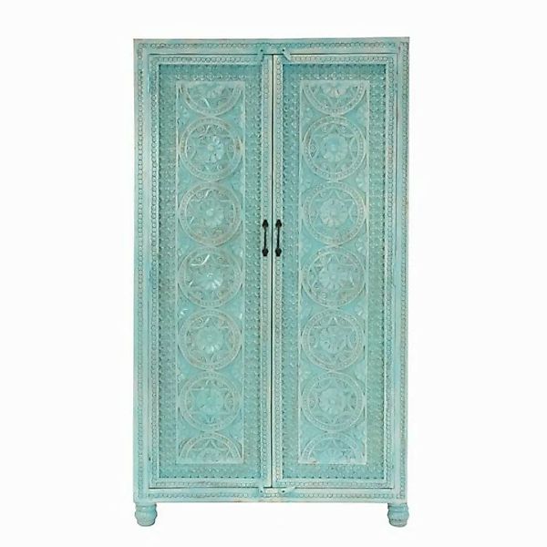 Oriental Galerie Mehrzweckschrank Blau Türkis Schrank Karma Indien 180 cm K günstig online kaufen