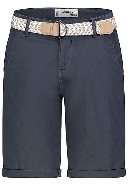 SUBLEVEL Bermudas Mit Gürtel, aufgeschlagener Saum, knopfbare Gesäßtaschen günstig online kaufen