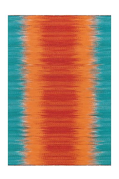 Arte Espina Flachflorteppich Sunset 8070 Orange Blau 170cm X 240cm günstig online kaufen
