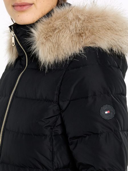 Tommy Hilfiger Steppmantel "HERITAGE DOWN TYRA COAT WITH FUR" mit Fellimita günstig online kaufen