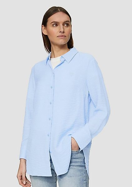 s.Oliver Langarmbluse Bluse Strukturierte Hemdbluse aus Viskosemix günstig online kaufen